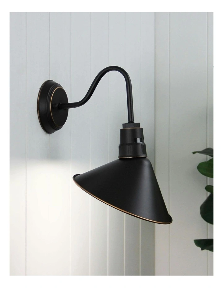 Derwent Industrial Vintage Style Wall Light OIL RUBBED BRONZE image 2