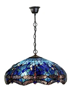 Blue Dragonfly Tiffany Pendant
