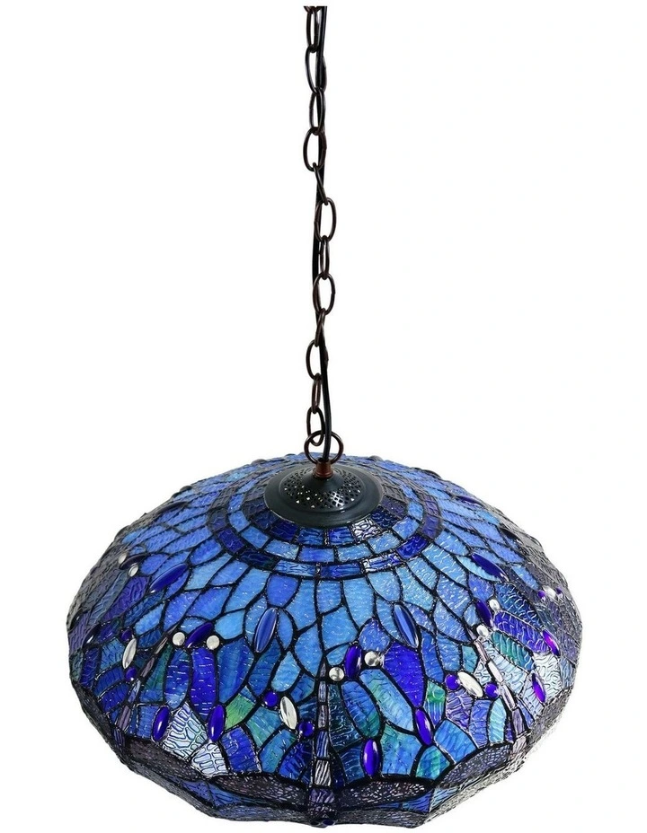 Blue Dragonfly Tiffany Pendant image 3