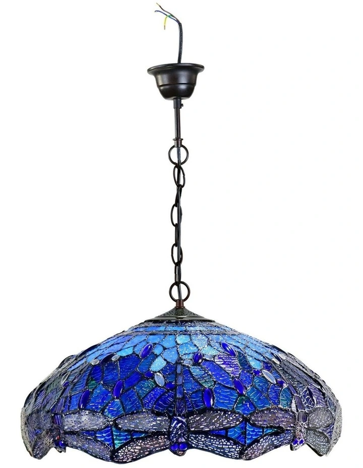 Blue Dragonfly Tiffany Pendant image 5