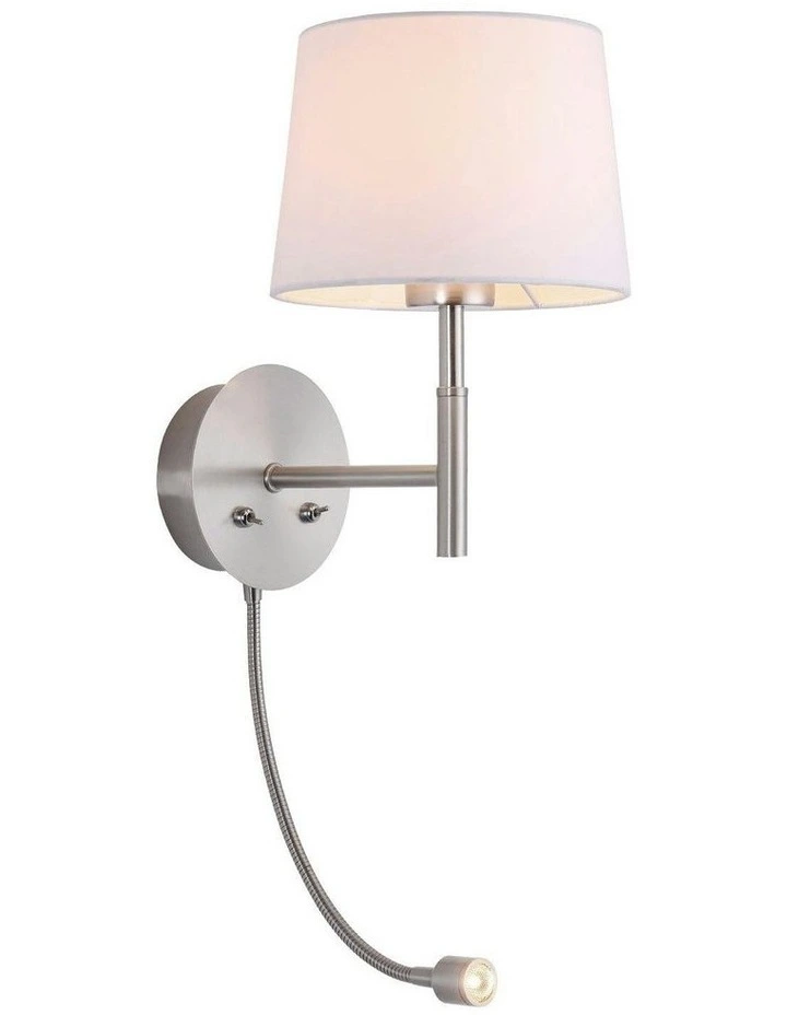 Riley Wall Light - Satin Chrome image 2