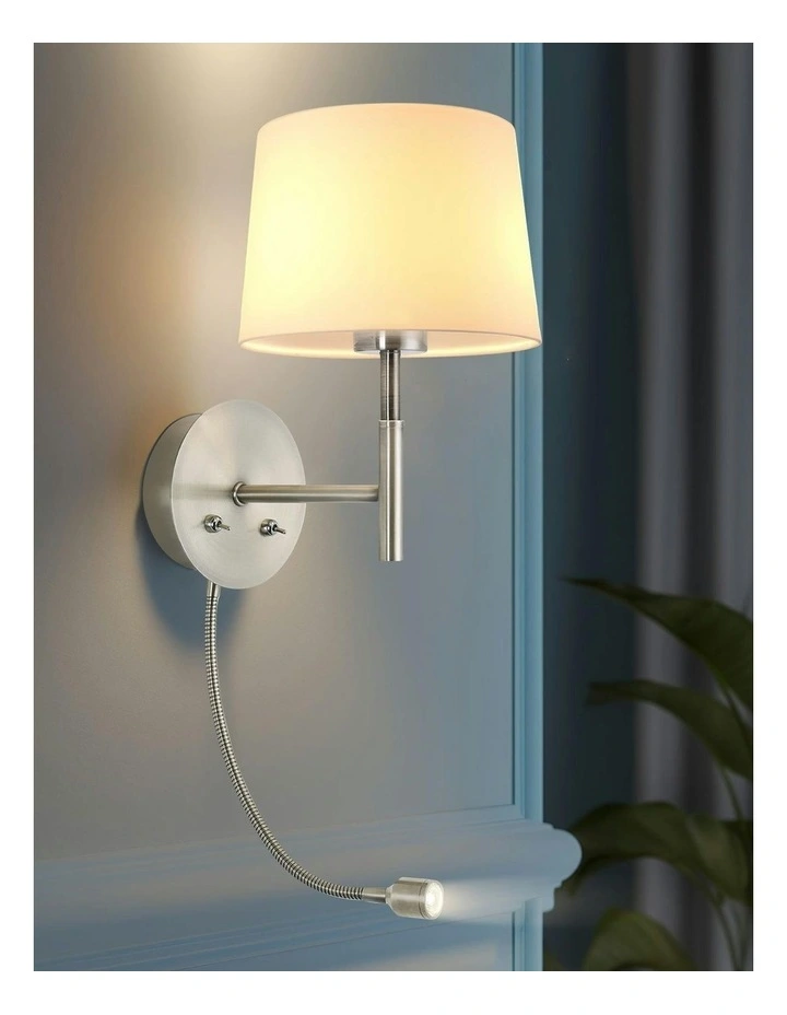 Riley Wall Light - Satin Chrome image 6