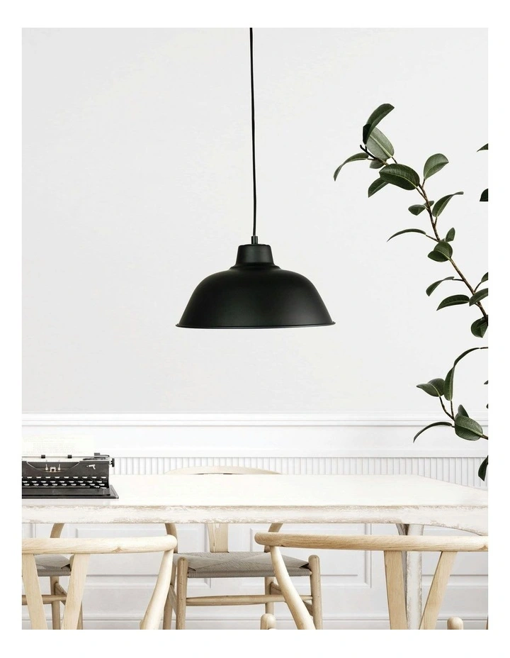Forge 300 Single Pendant Light Matt Black image 2