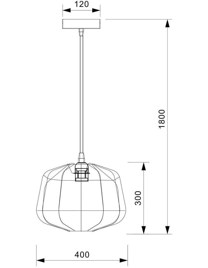 Nerina Rattan Pendant Light Small image 3