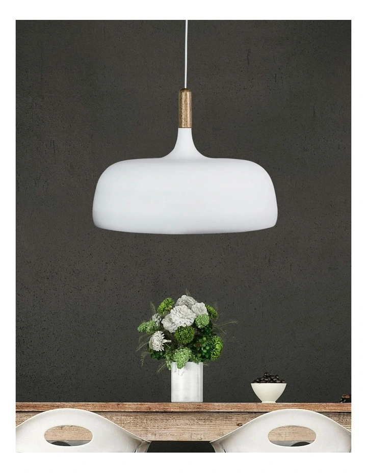 Malt 48cm Scandustrial Designed Pendant White image 2
