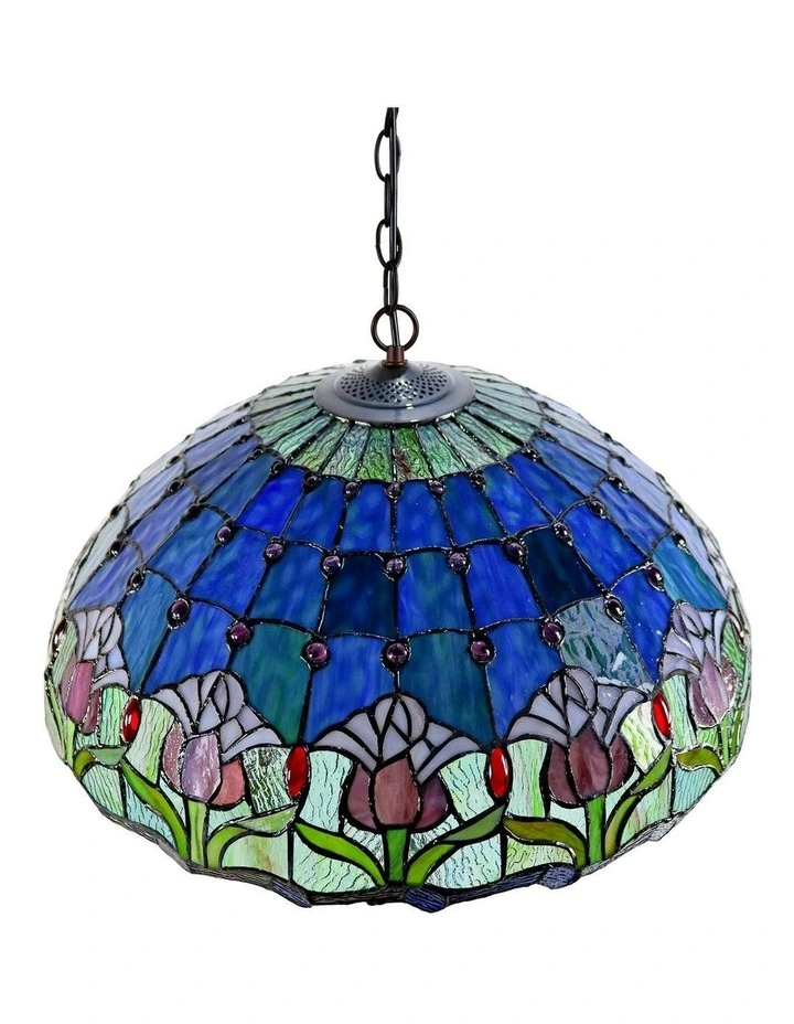 Mauve Tulip Tiffany Pendant image 1