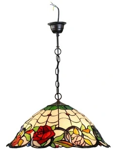 Rose & Dragonfly Tiffany Pendant