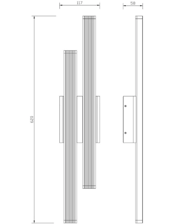 Hera 2lt LED Outdoor Wall Light White image 4