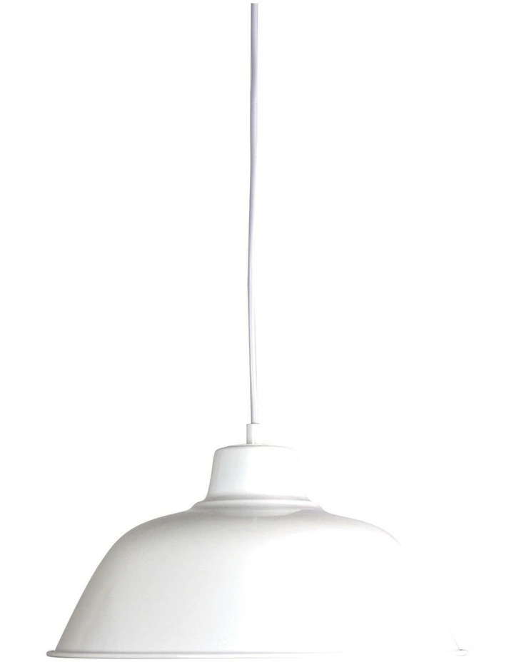 Forge 300 Single Pendant Light Gloss White image 1