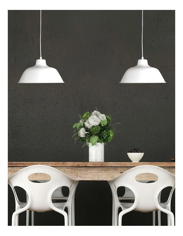 Forge 300 Single Pendant Light Gloss White image 2