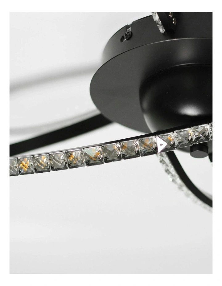 Irie Dimmable 3 Lights LED Ceiling Light -Black image 3