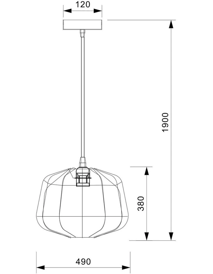 Nerina Rattan Pendant Light Large image 3