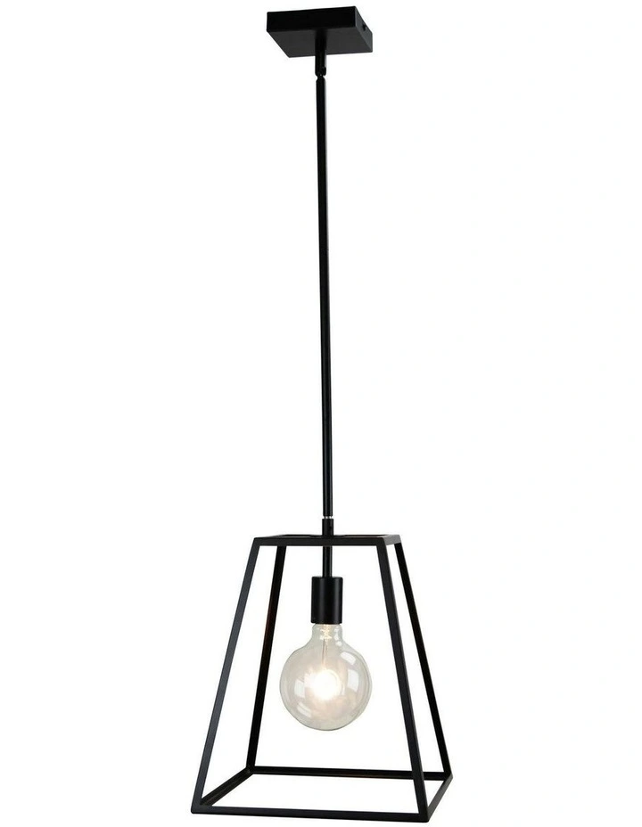 Southport.30 Single Urban Retro 30cm Pendant Light Black image 3