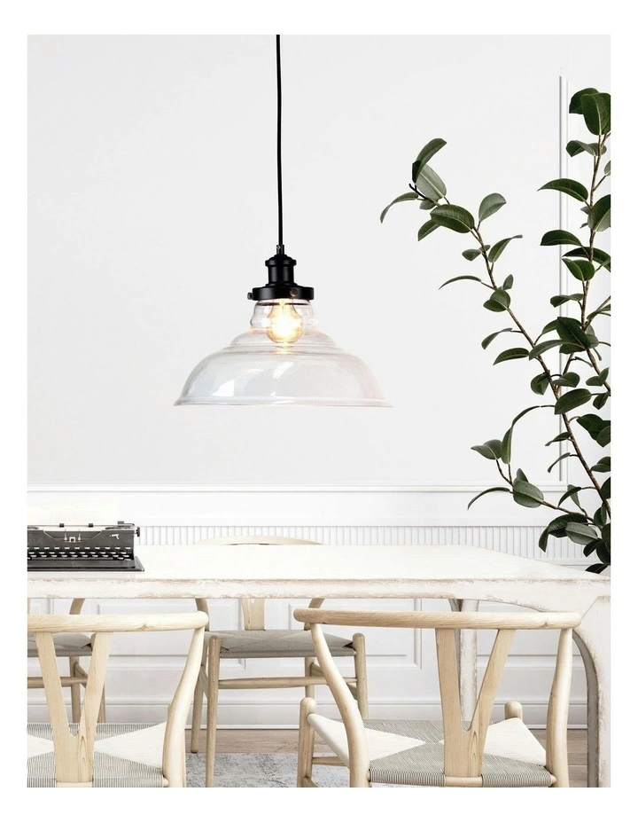 Toledo Classic 35cm Glass Shade and Gallery Clear image 2