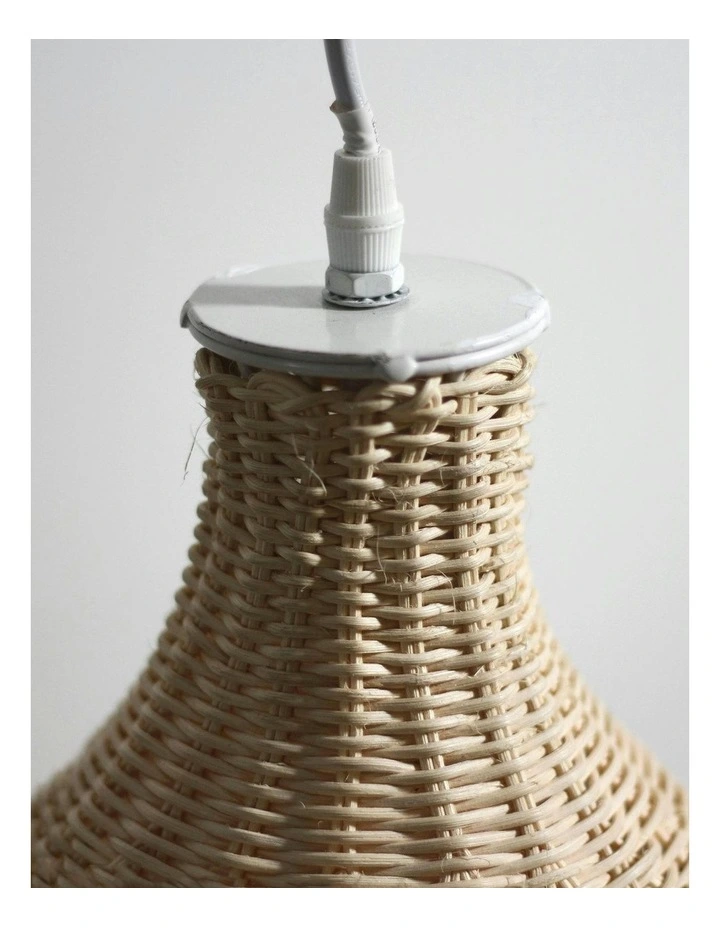 Shanen Rattan Pendant Light -White image 2