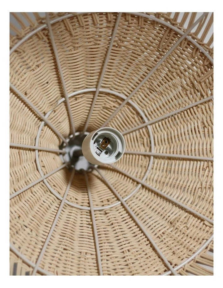 Shanen Rattan Pendant Light -White image 4