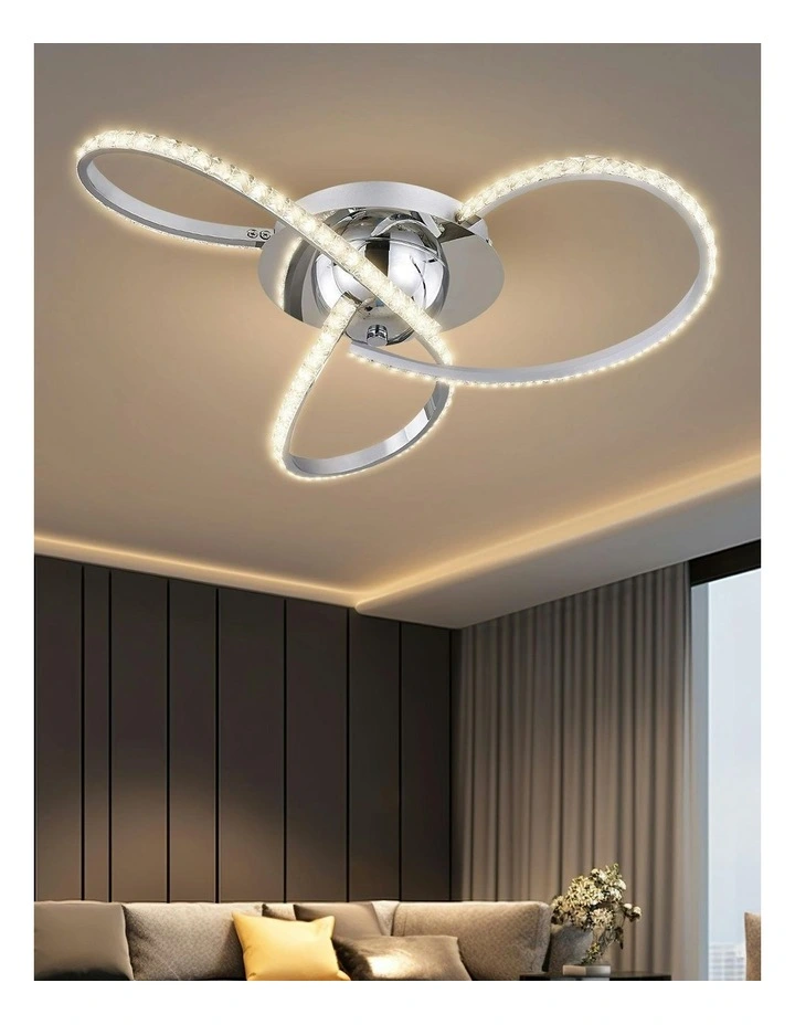 Irie Dimmable 3Lights LED Ceiling Light - Chrome image 2