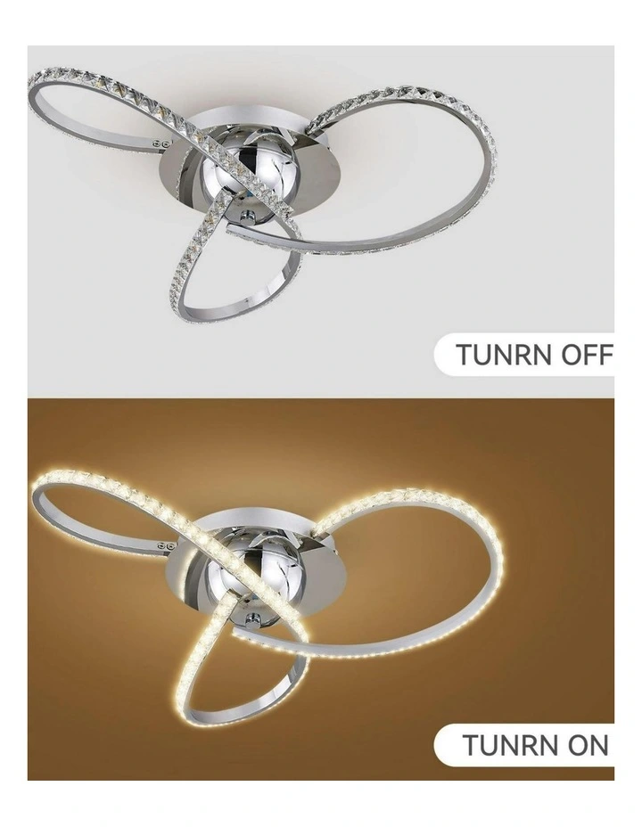 Irie Dimmable 3Lights LED Ceiling Light - Chrome image 3