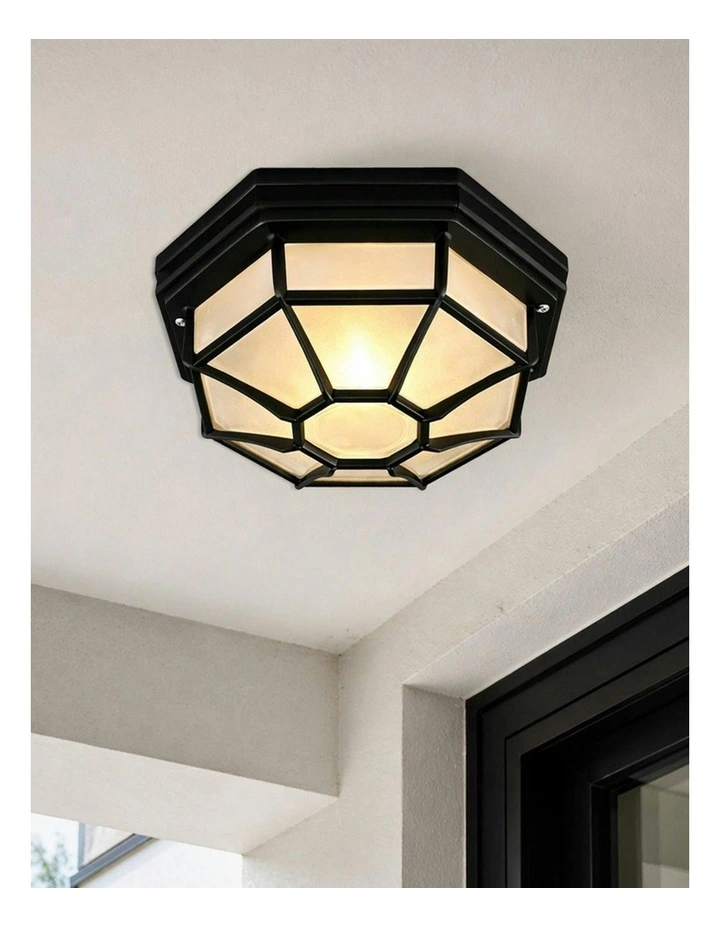 Alaya Outdoor Mounted Ceiling Light Black image 4