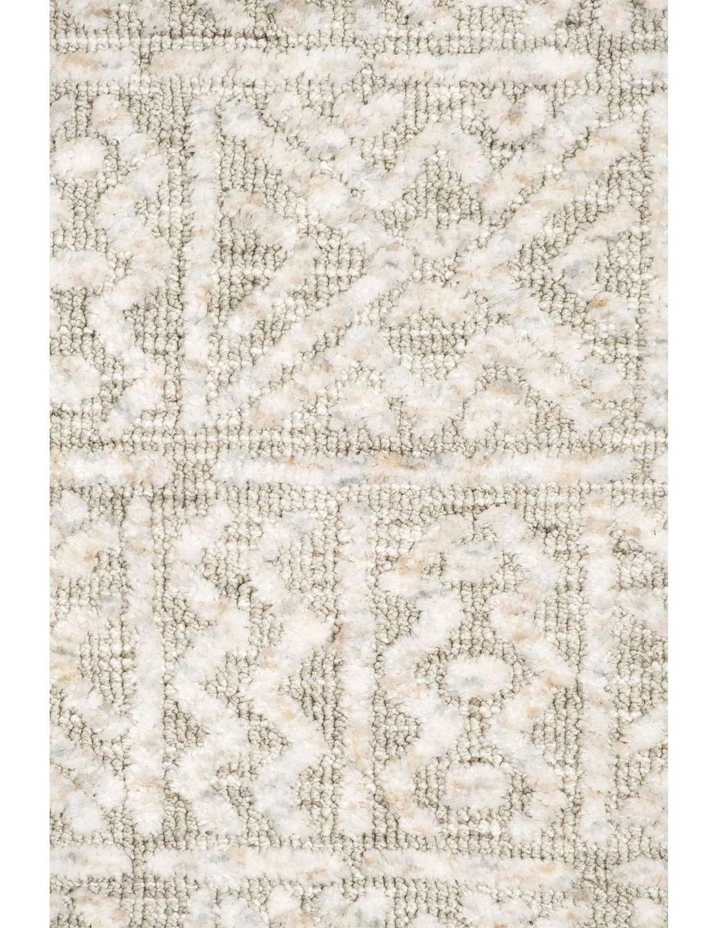 MISS AMARA MELIA GREY AND IVORY TRIBAL TEXTURED RUG image 4