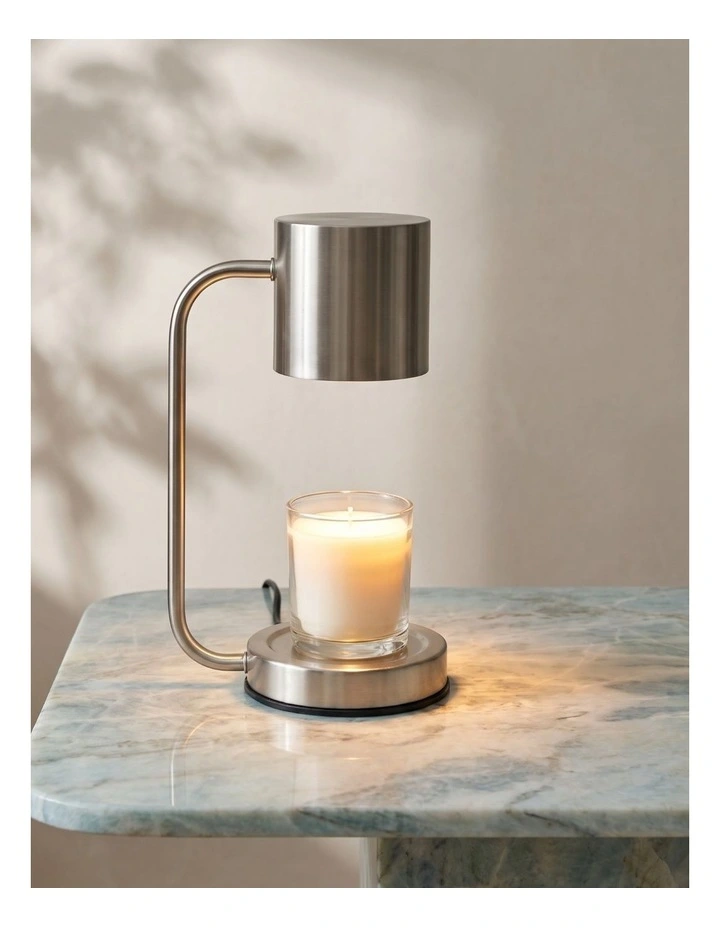 Cadence & Co. Lume Candle Warmer Lamp in Nickel image 1