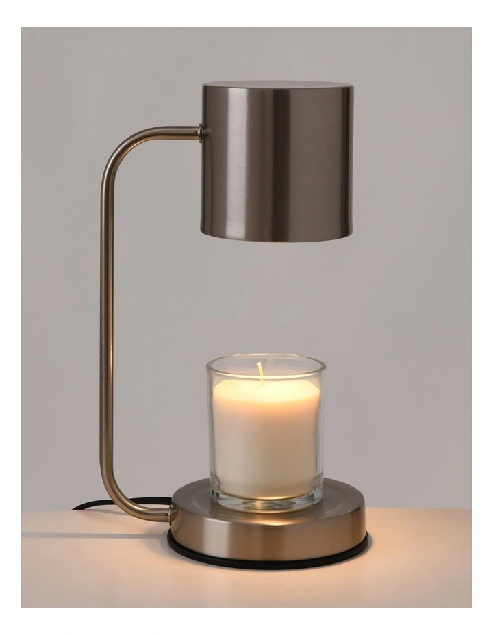 Cadence & Co. Lume Candle Warmer Lamp in Nickel image 2