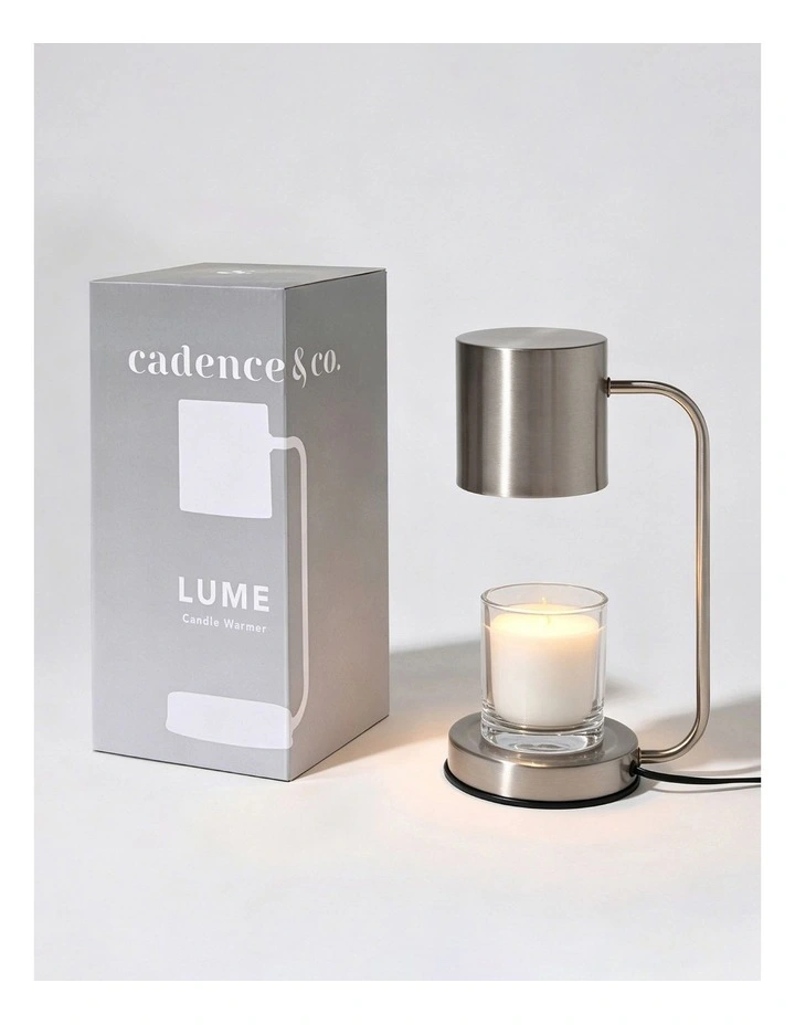 Cadence & Co. Lume Candle Warmer Lamp in Nickel image 3