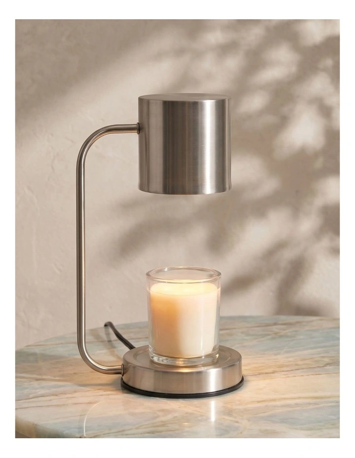 Cadence & Co. Lume Candle Warmer Lamp in Nickel image 5