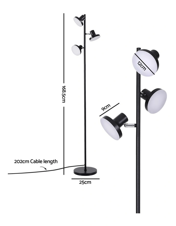Artiss RGB Floor Lamp LED with 3 Swivel Lights Color Changing Lamp with Remote Stepless Dimmable image 2