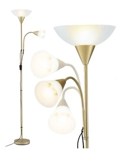 Artiss Gold Floor Lamp with Reading Light Mother & Child E27 E14 Bulb Not Included