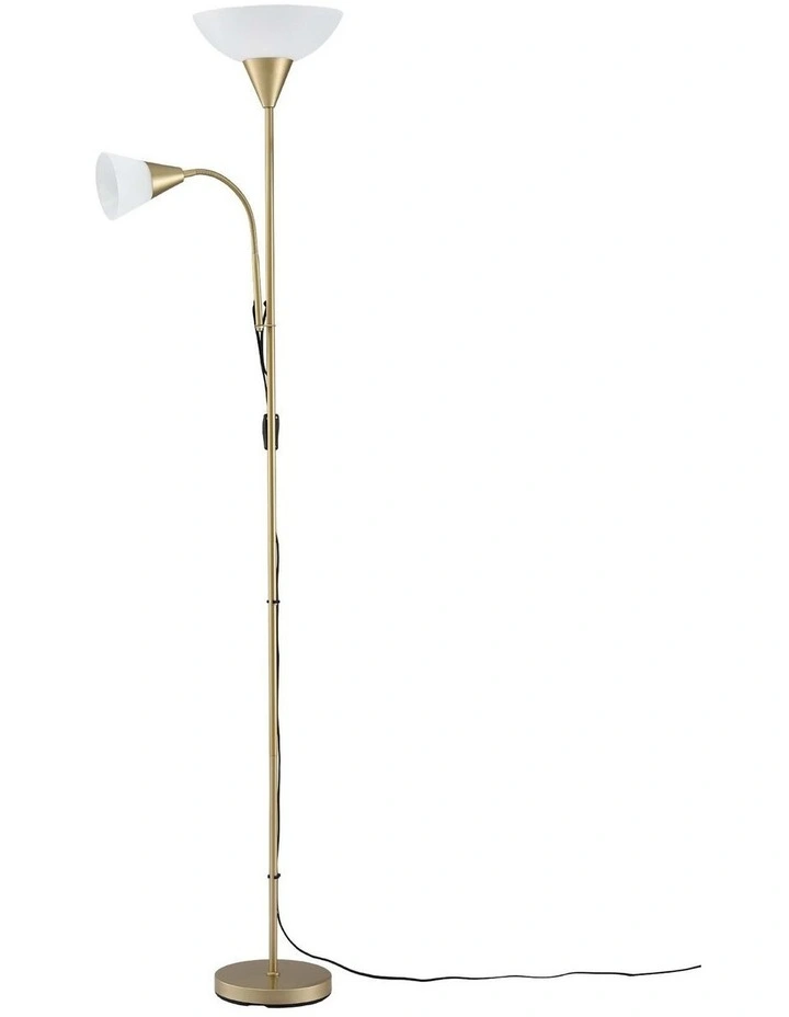 Artiss Gold Floor Lamp with Reading Light Mother & Child E27 E14 Bulb Not Included image 3