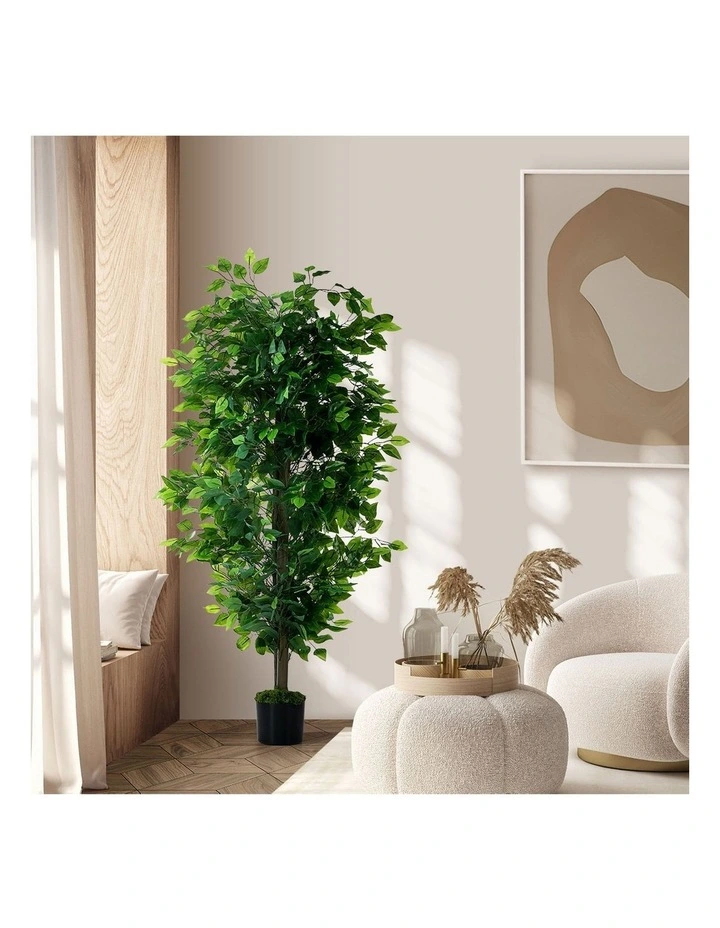 Livsip 150cm Artificial Ficus Tree Potted Faux Plant Home Decor image 4