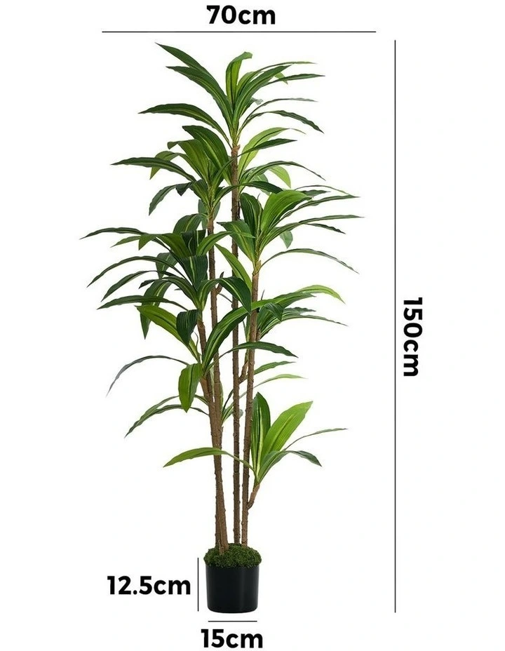 Livsip 150cm Artificial Dracaena Tree Potted Faux Plant Home Decor image 2