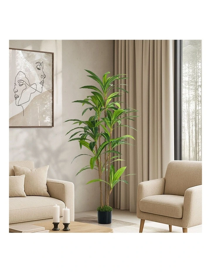 Livsip 150cm Artificial Dracaena Tree Potted Faux Plant Home Decor image 3