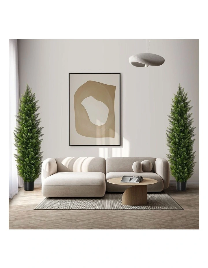 Livsip 2 Pack Artificial Topiary Cedar Tree 150cm Potted Faux Pine Plant image 4