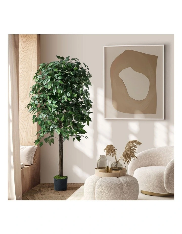 Livsip 150cm Artificial Ficus Tree Lifelike Faux Potted Plants Home Garden Decor image 4