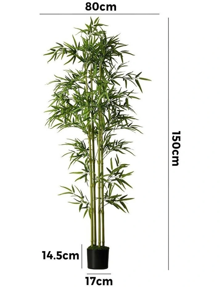 Livsip 150cm Artificial Bamboo Tree Potted Faux Plant Home Decor image 2
