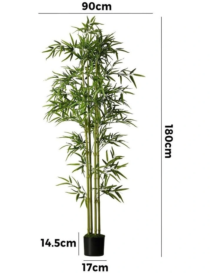 Livsip 180cm Artificial Bamboo Tree Lifelike Faux Potted Plant Home Garden Decor image 2