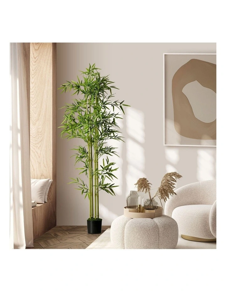Livsip 180cm Artificial Bamboo Tree Lifelike Faux Potted Plant Home Garden Decor image 4