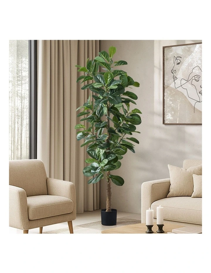 Livsip 180cm Artificial Fiddle Leaf Fig Tree Lifelike Faux Plants Home Decor image 3