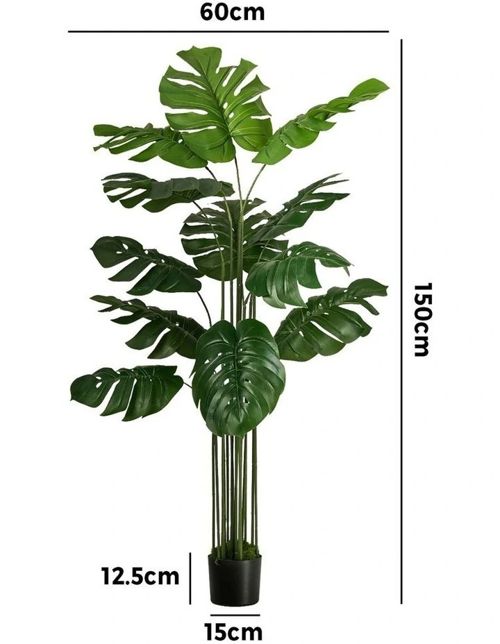 Livsip 150cm Artificial Monstera Deliciosa Plant Fake Tropical Tree image 2