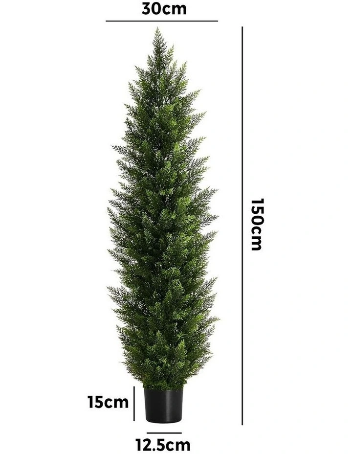 Livsip 150cm Artificial Topiary Cedar Tree Potted Faux Pine Plant image 2