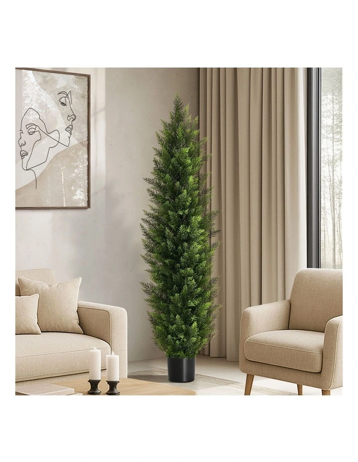 Livsip 150cm Artificial Topiary Cedar Tree Potted Faux Pine Plant image 3