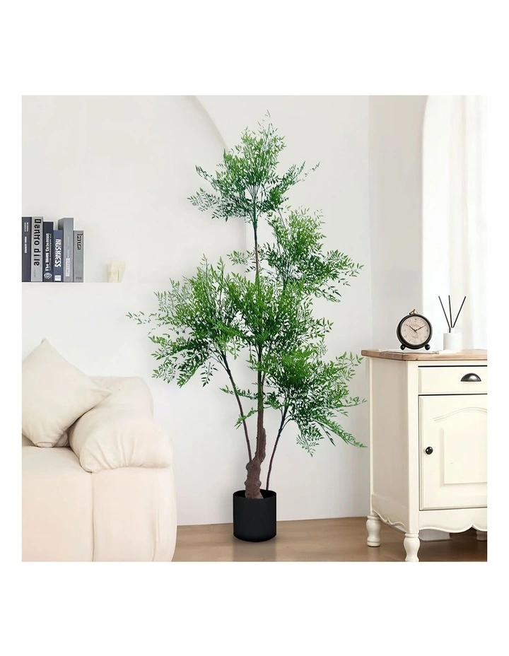 SOGA 2 Pack Nandina Heavenly Bamboo Artificial Tree 180cm image 2