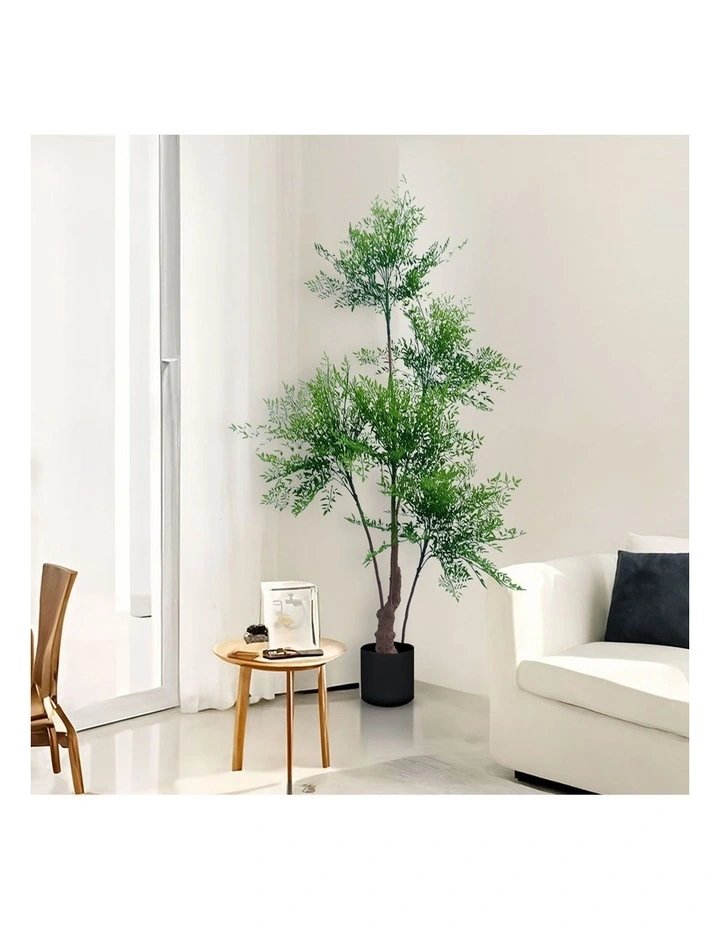 SOGA 2 Pack Nandina Heavenly Bamboo Artificial Tree 180cm image 4