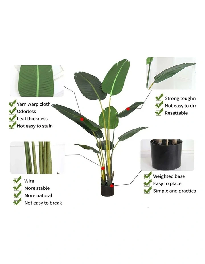 SOGA Dragon Blood Artificial Tree With Pot 145cm image 7