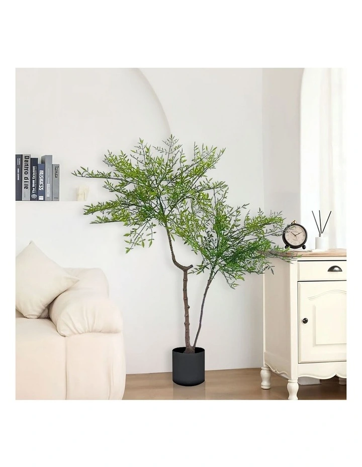 SOGA Nandina Heavenly Bamboo Artificial Tree 120cm image 2