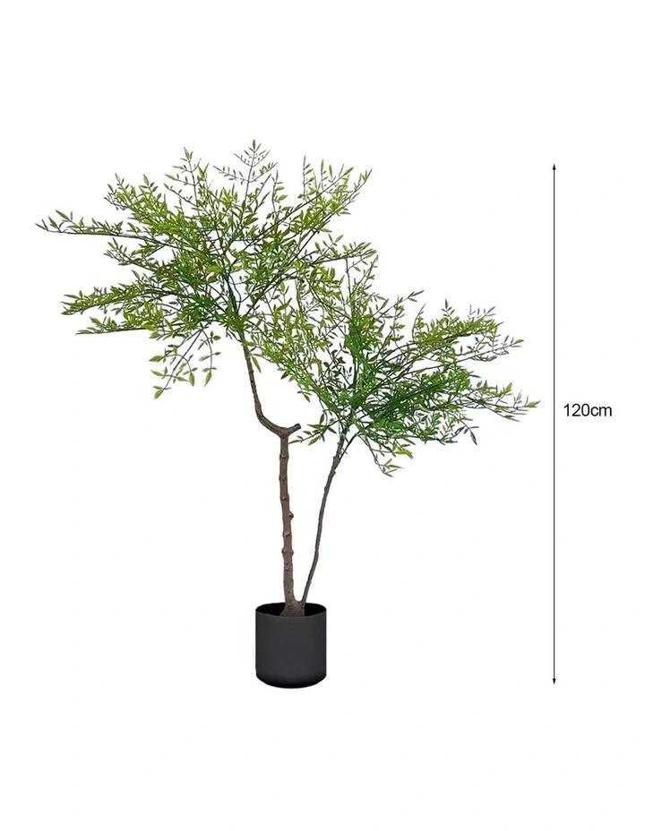 SOGA Nandina Heavenly Bamboo Artificial Tree 120cm image 5
