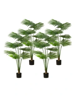 SOGA 4 Pack Fan Palm Artificial Plant 150cm