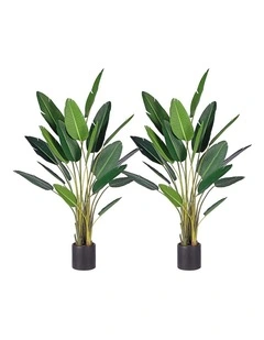 SOGA 2 Pack Birds Of Paradise Artificial Tree 245cm